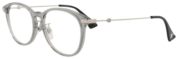Gucci Round Acetate Optical Frames GreySilverTransparent