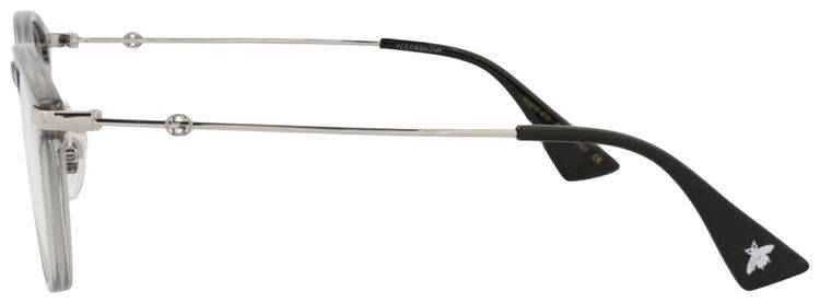 Gucci Round Acetate Optical Frames GreySilverTransparent