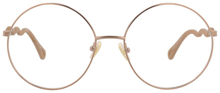 Chloe Round Metal Optical Frames BeigeBrown