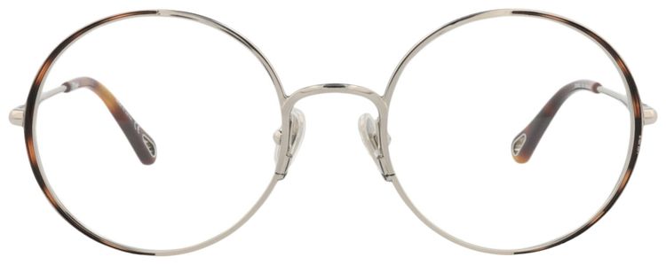 Chloe Round Metal Optical Frames SilverTransparent