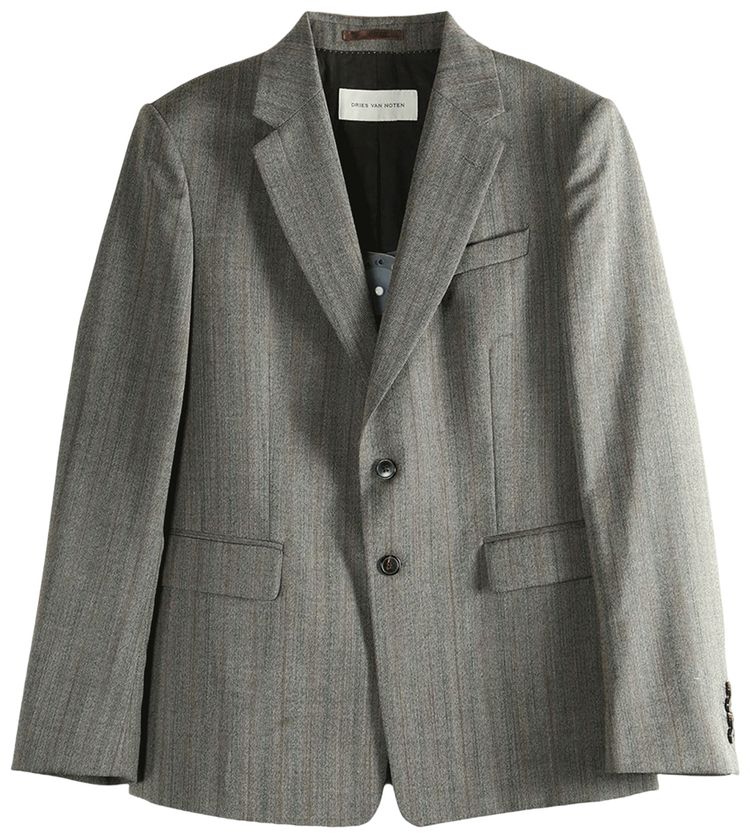 Dries Van Noten Melange Stripe Jacket Grey