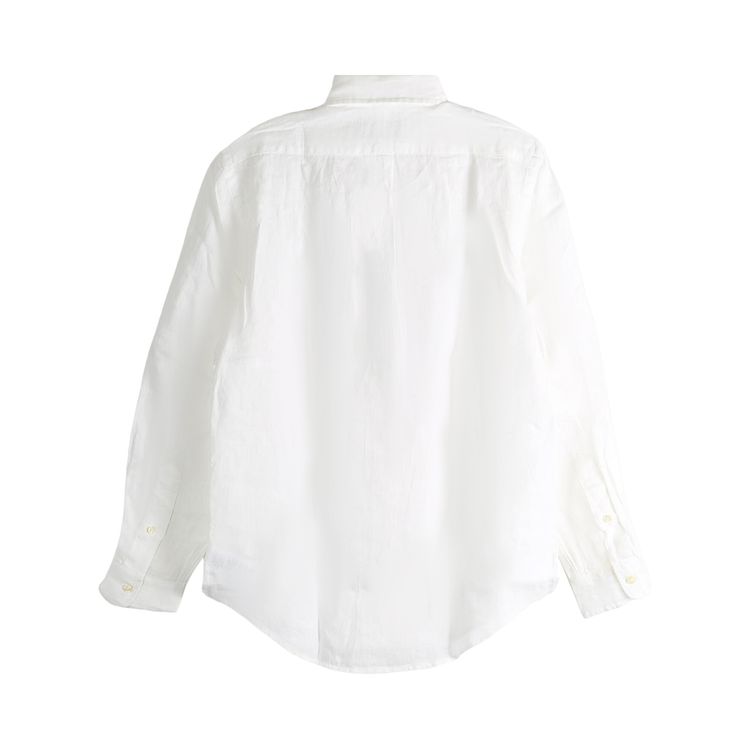 Polo Ralph Lauren Long Sleeve Linen Sport Shirt Ceramic White