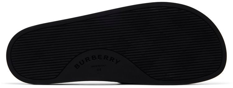 Burberry Check Slides Black Calico