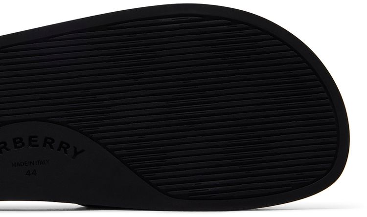 Burberry Check Slides Black Calico