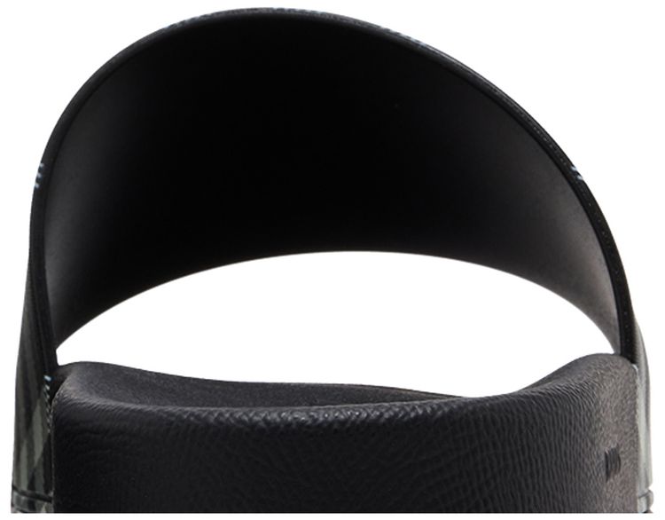 Burberry Check Slides Black Calico