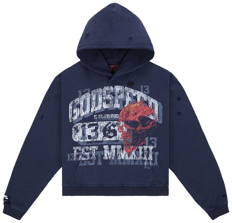 Godspeed Seeing Double Hoodie Navy