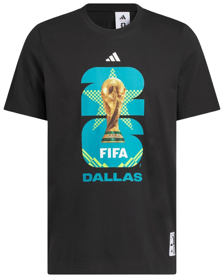 Adidas FIFA World Cup 26 Host City Dallas Graphic T Shirt Black