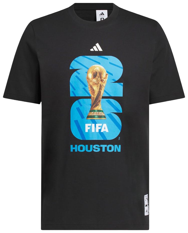 Adidas FIFA World Cup 26 Host City Houston Graphic T Shirt Black