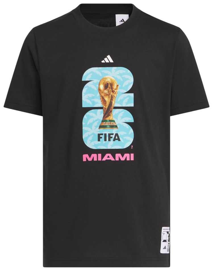 Adidas FIFA World Cup 26 Host City Miami Graphic T Shirt Black