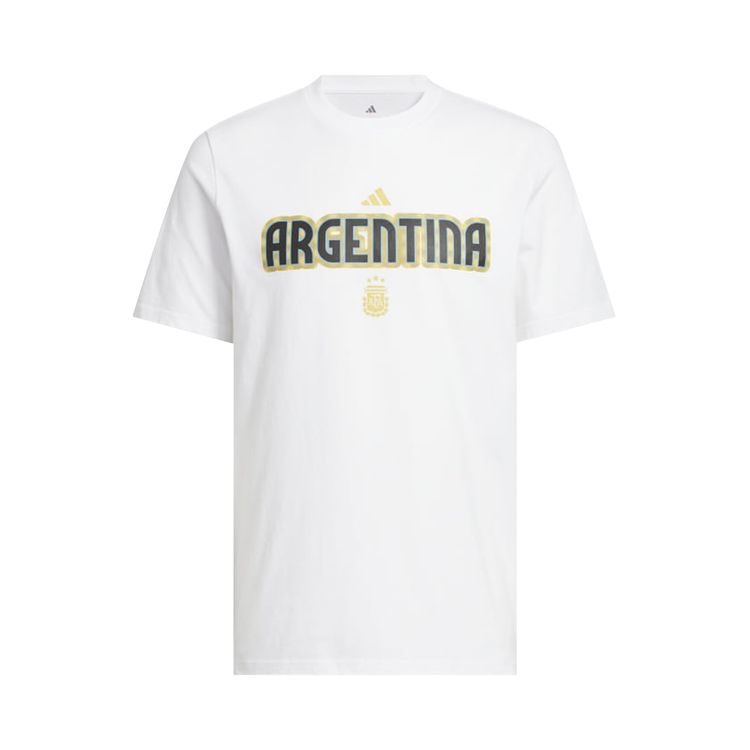 Adidas World Cup 26 Argentina Home Graphic Tee White