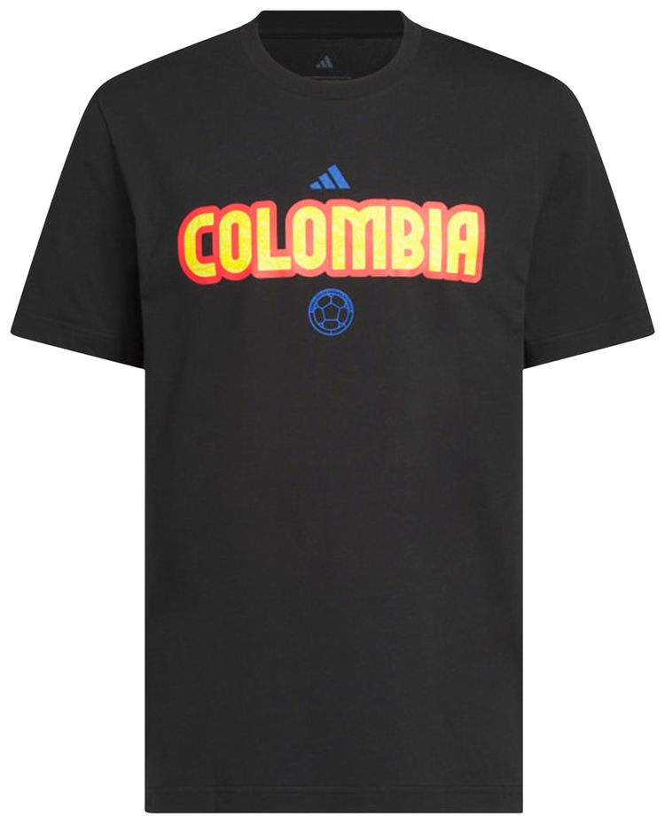 Adidas World Cup 26 Colombia Home Graphic Tee Black