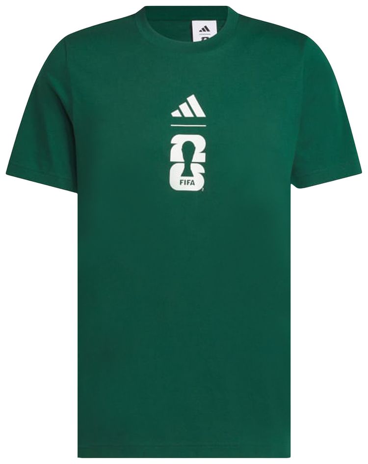 Adidas World Cup 26 Mexico Graphic T Shirt Collegiate Green