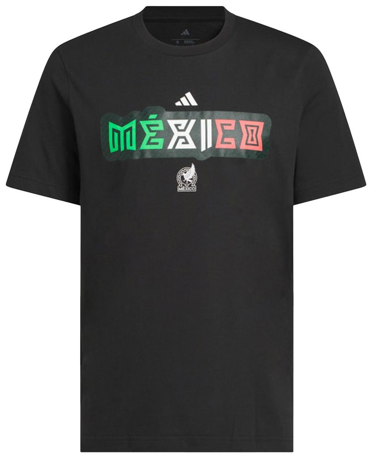 Adidas World Cup 26 Mexico Home Graphic Tee Black