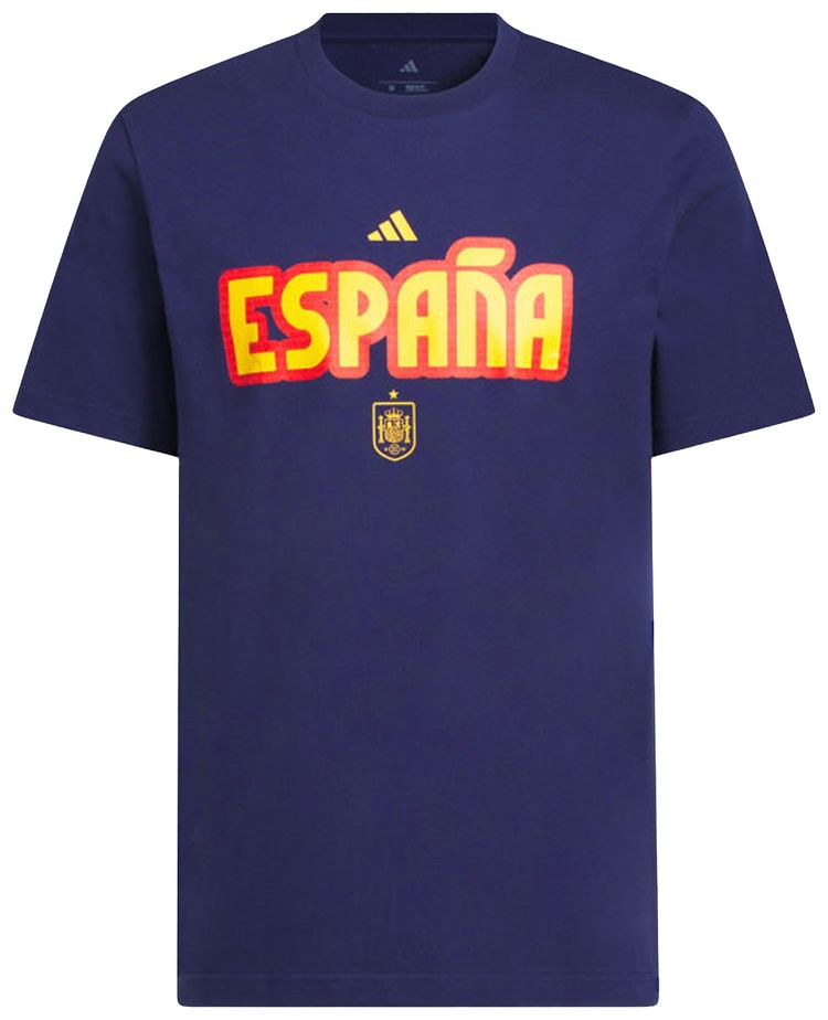Adidas World Cup 26 Spain Home Graphic Tee Dark Blue