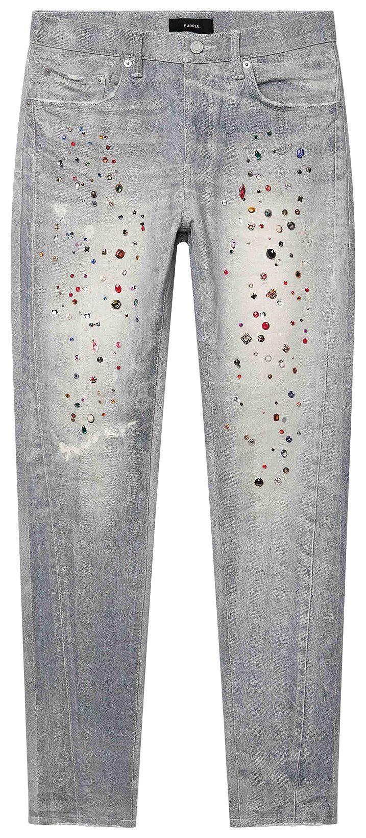 PURPLE BRAND Jewel Print Light Indigo