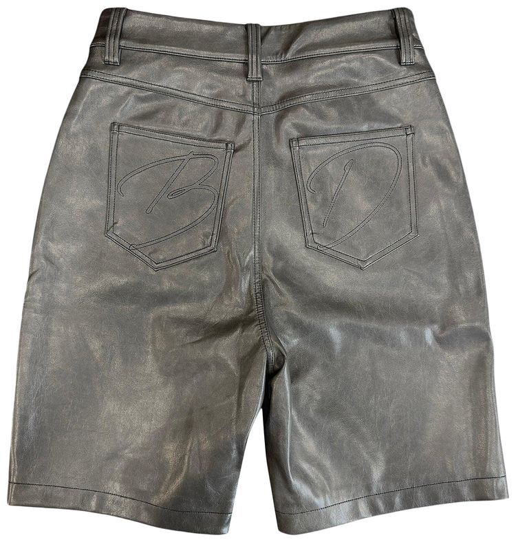 Bottega Desires Leather Shorts Grey