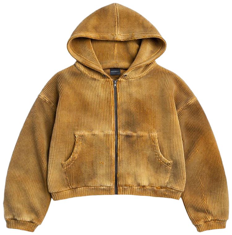 GV Gallery Waffle Thermal Zip Up Mustard