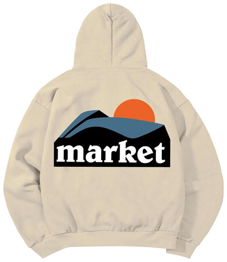Market On The Horizon Hoodie Ecru