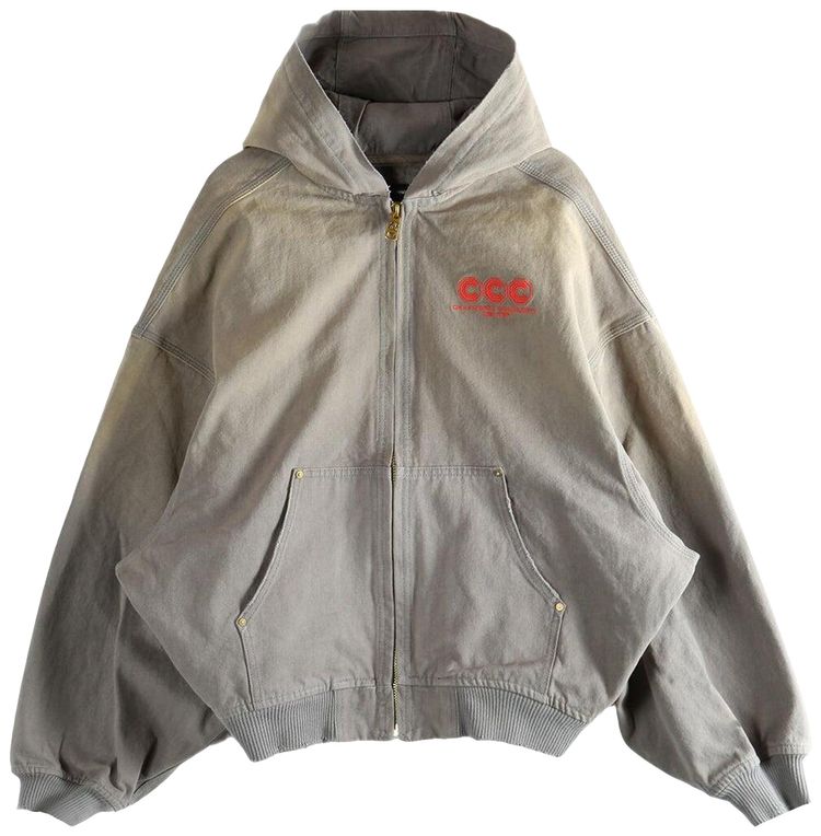 Willy Chavarria Juggernaut Workwear Hoodie Concrete