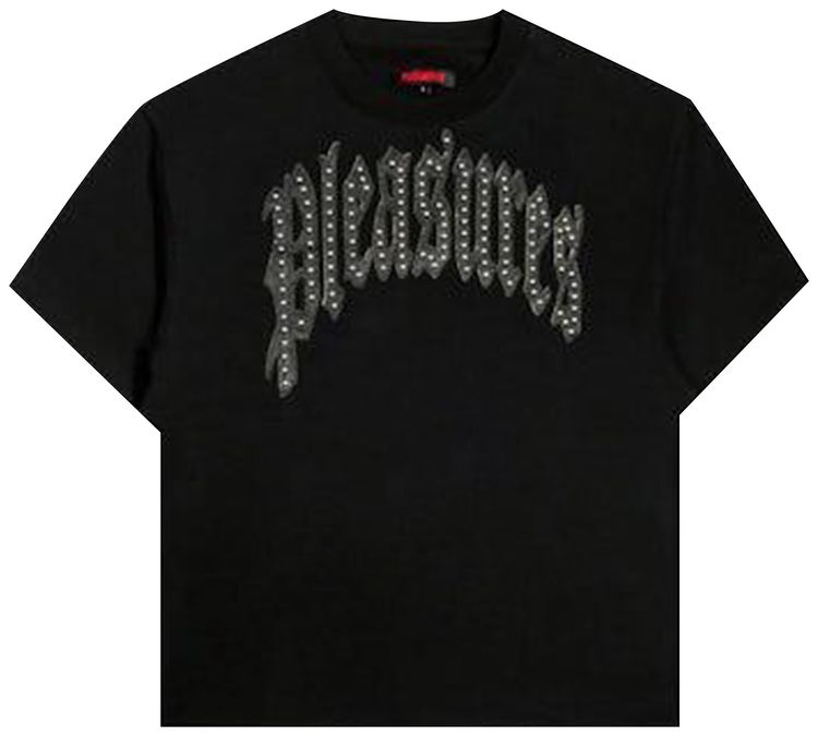 Pleasures Twitch Studded Crewneck T Shirt Black