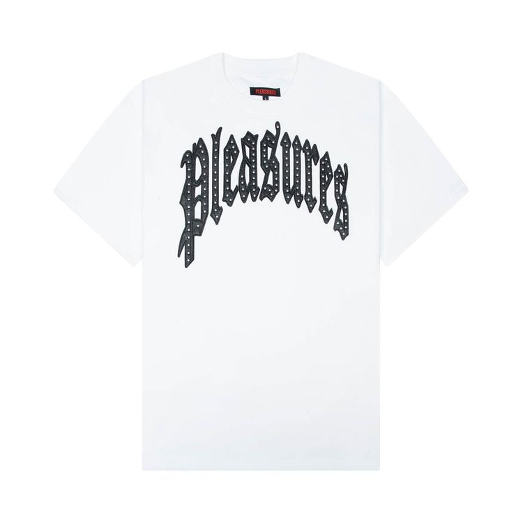 Pleasures Twitch Studded Crewneck T Shirt White