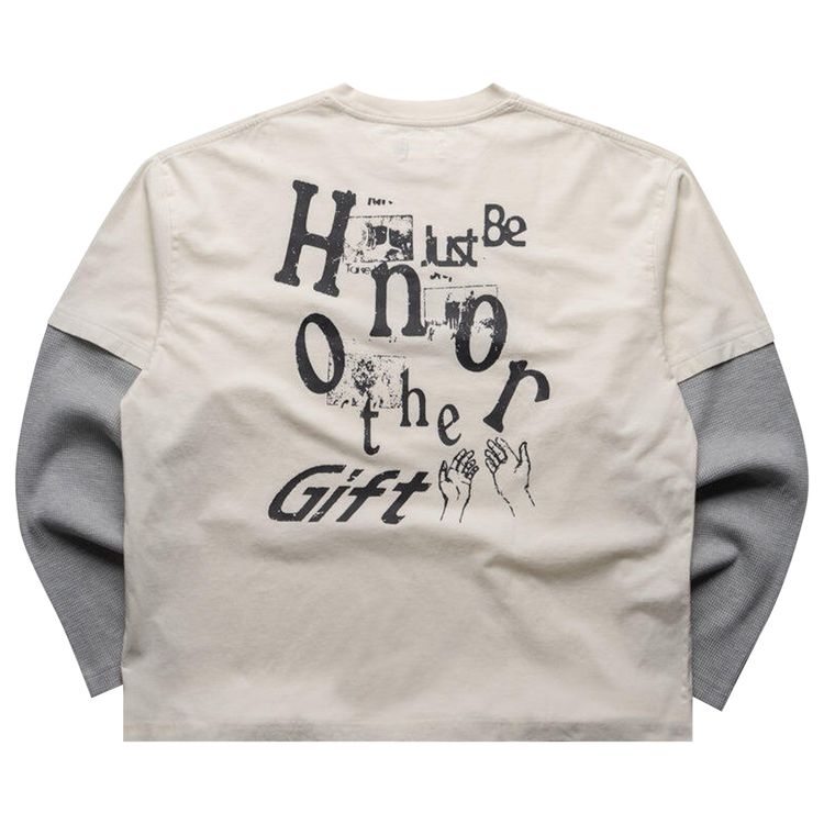 Honor The Gift Just Be Long Sleeve Tee White