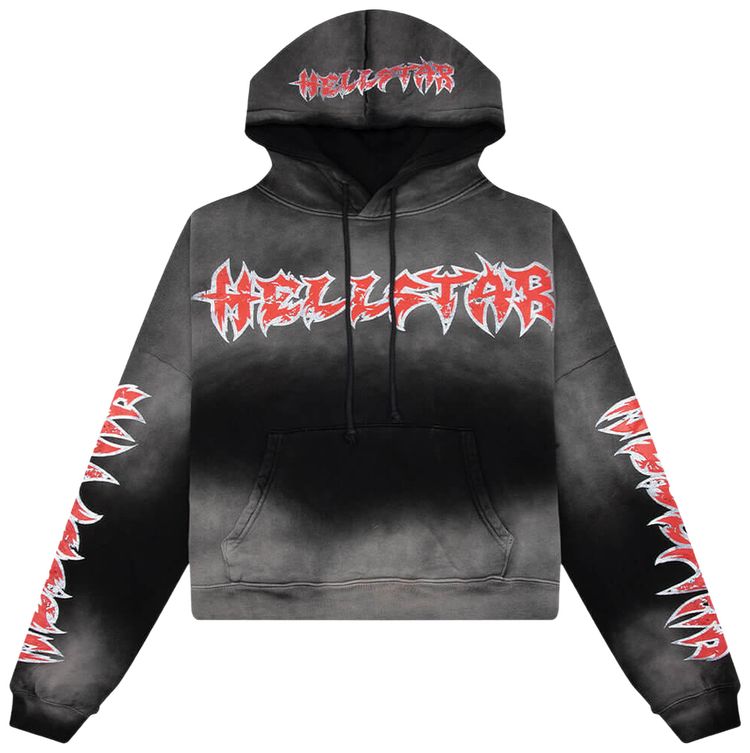 Hellstar Stars Shine Graffiti Hoodie Black