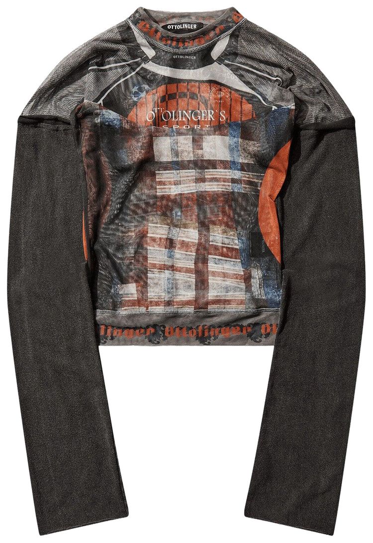 Ottolinger Mesh Hybrid Long Sleeve Racing Plaid