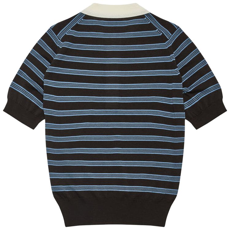 Wales Bonner Breeze Polo Dark BrownBlueIvory