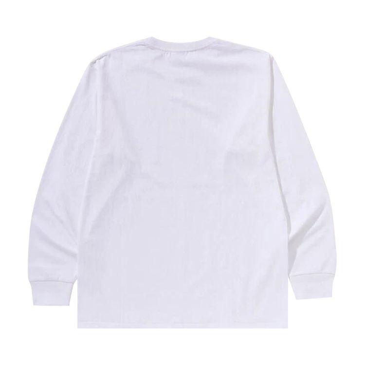 BAPE College Long Sleeve Tee White
