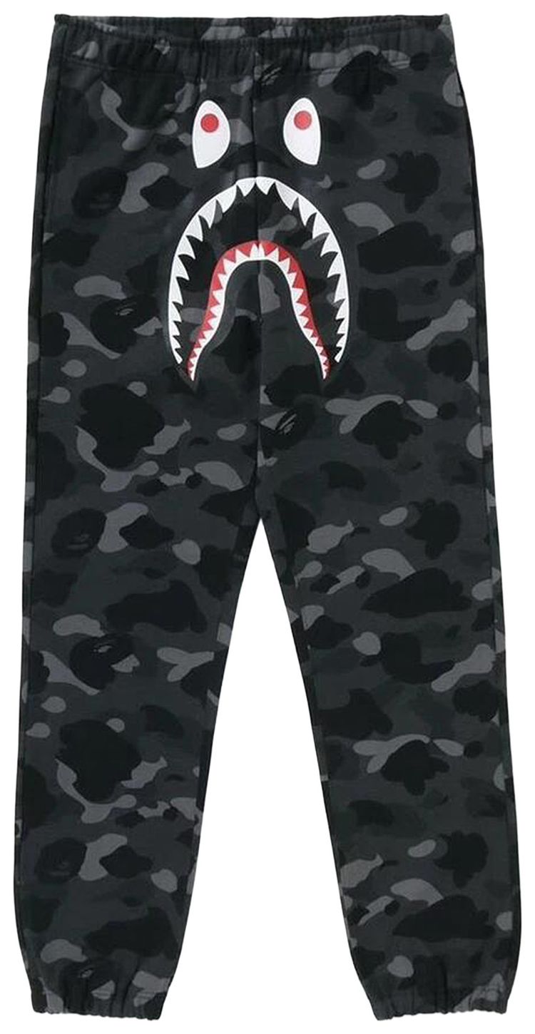 BAPE Color Camo Shark Sweat Pants Black
