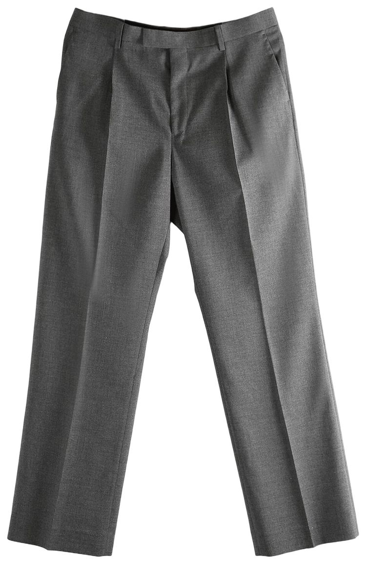Auralee Summer Twist Cashmere Pora Slacks Charcoal Grey