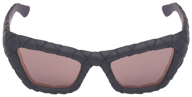 Bottega Veneta Intrecciato Cat Eye Sunglasses BlackGrey