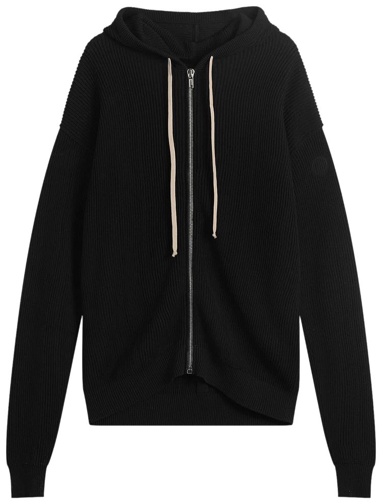 Rick Owens Zipped Hoodie Black