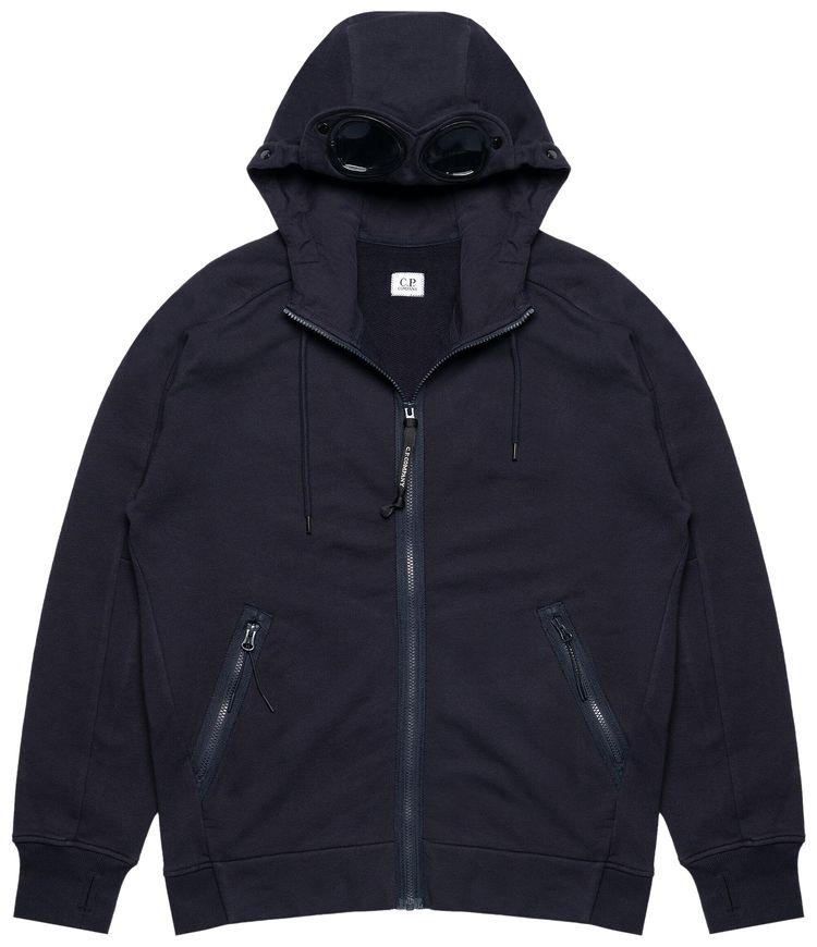 CP Company Diagonal Raised Fleece Goggle Sweatshirt Total Eclipse