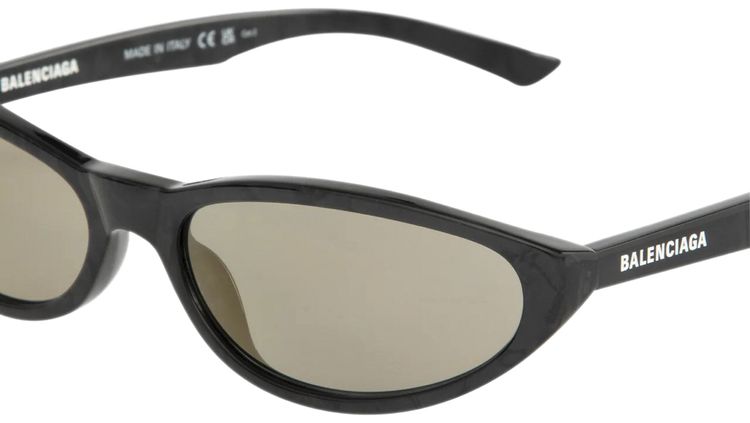 Balenciaga Neo Round Sunglasses Black PearlMirrored Gold