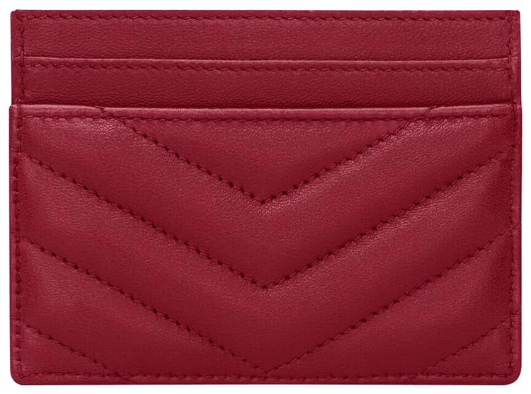 Saint Laurent YSL Card Case Carmine Red