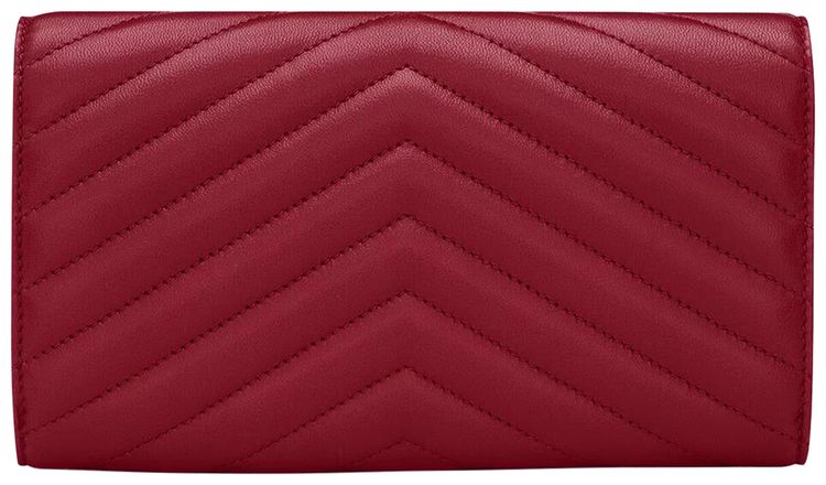 Saint Laurent YSL Large Flap Wallet Carmine Red