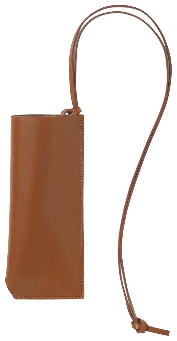 Auralee Leather Sunglasses Case Brown
