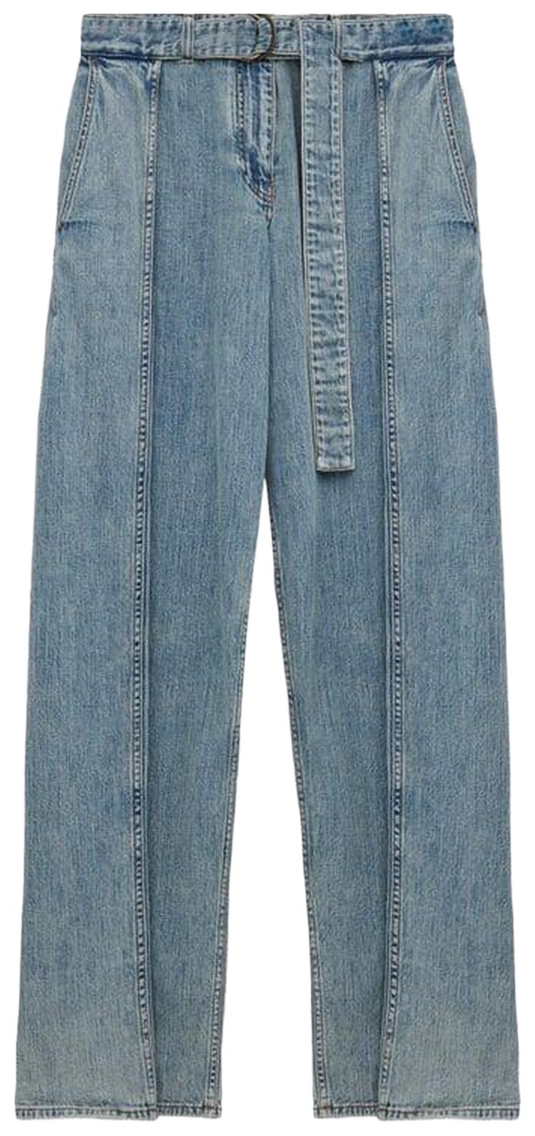 Loewe Belted Jeans Washed Denim