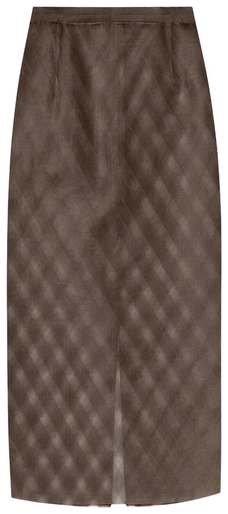 Auralee Sheer Silk Cotton Cut Jacquard Pencil Skirt Dark Brown