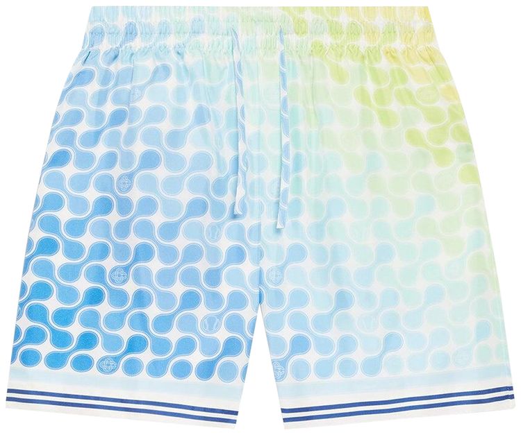 Casablanca Silk Shorts Tennis Tile