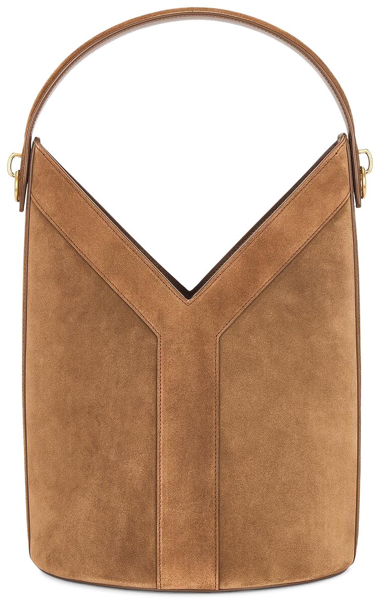 Saint Laurent YSL Bucket Top Handle Orange Caramel Cognac