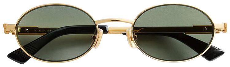 Bottega Veneta Classic Oval Sunglasses GoldGreen
