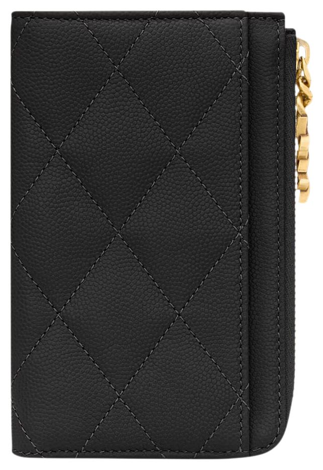 Saint Laurent YSL Bijou Zip Card Case Nero