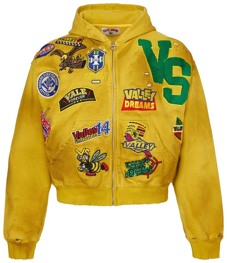 Vale Forever Doodle Zip Up Yellow