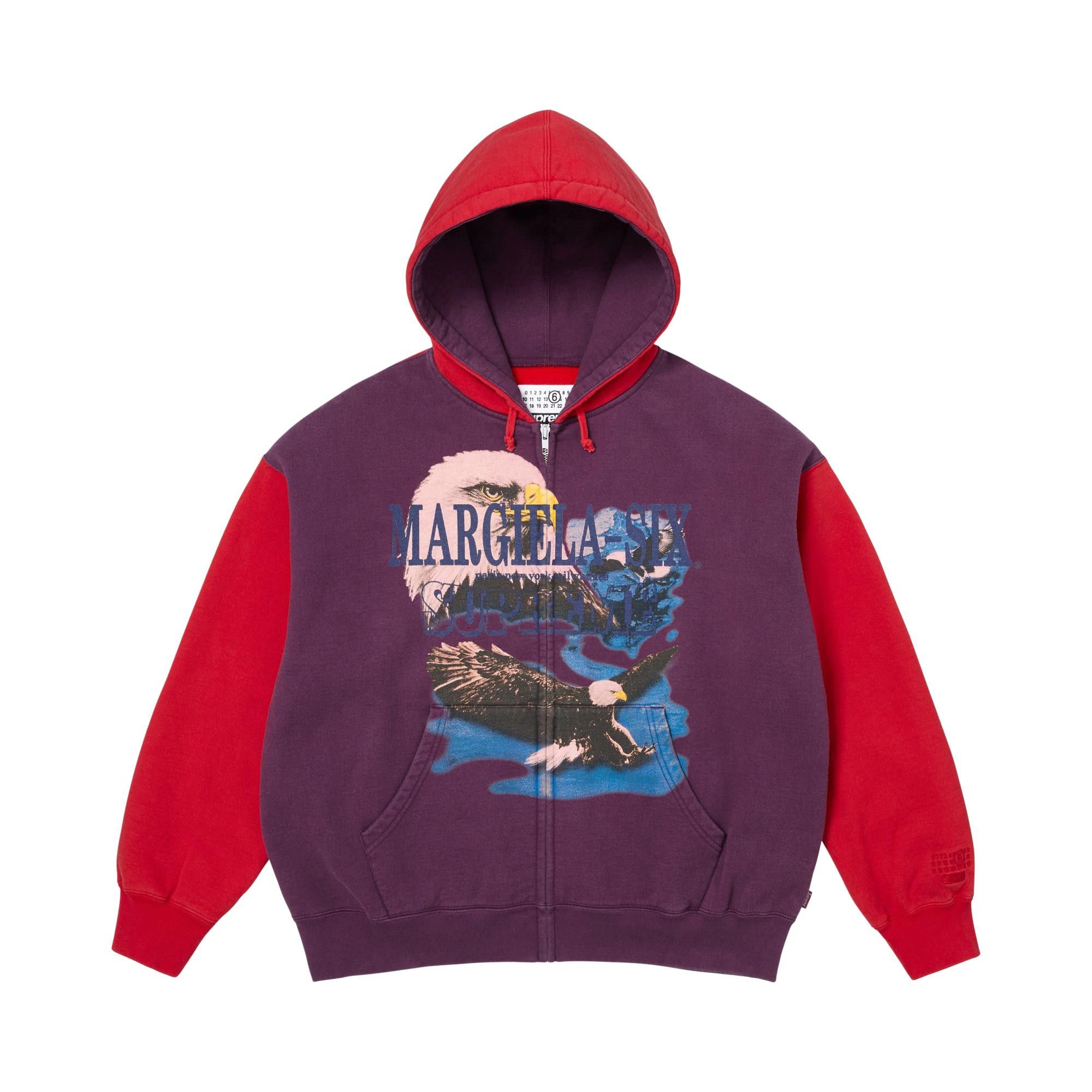 トップス Supreme x MM6 Eagle Zip Up Hooded Buy Supreme x MM6 Maison Margiela Eagle Zip Up Hooded Sweatshirt