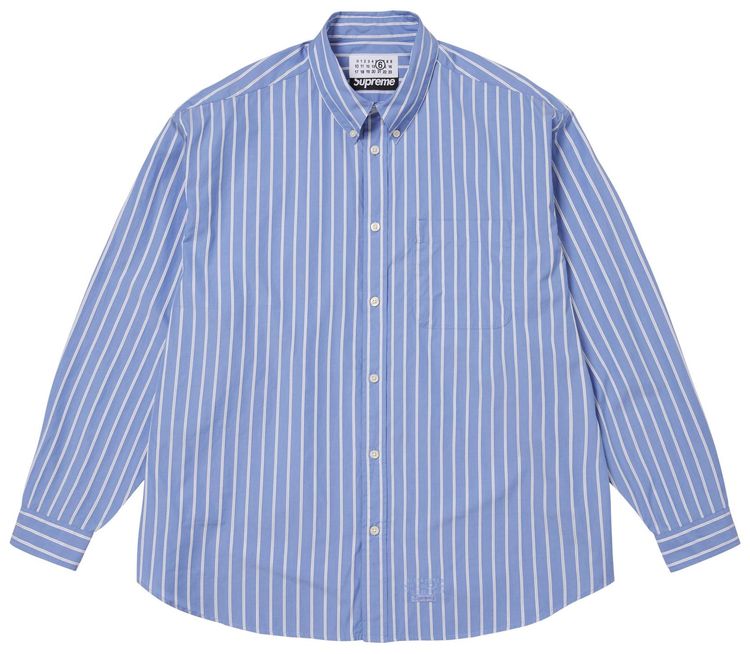 Supreme x MM6 Maison Margiela Stripe Shirt Blue