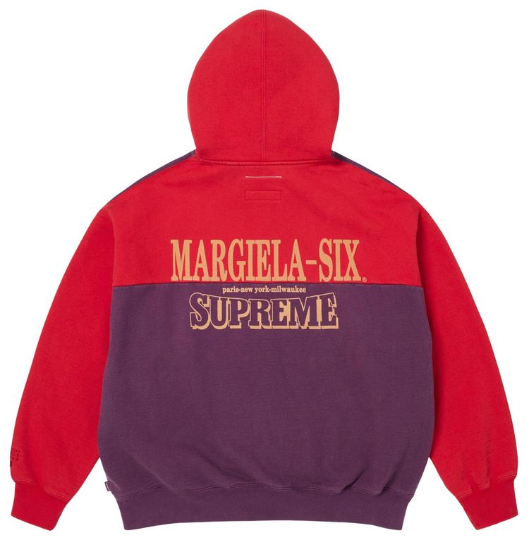 Supreme x MM6 Maison Margiela Eagle Zip Up Hooded Sweatshirt Purple