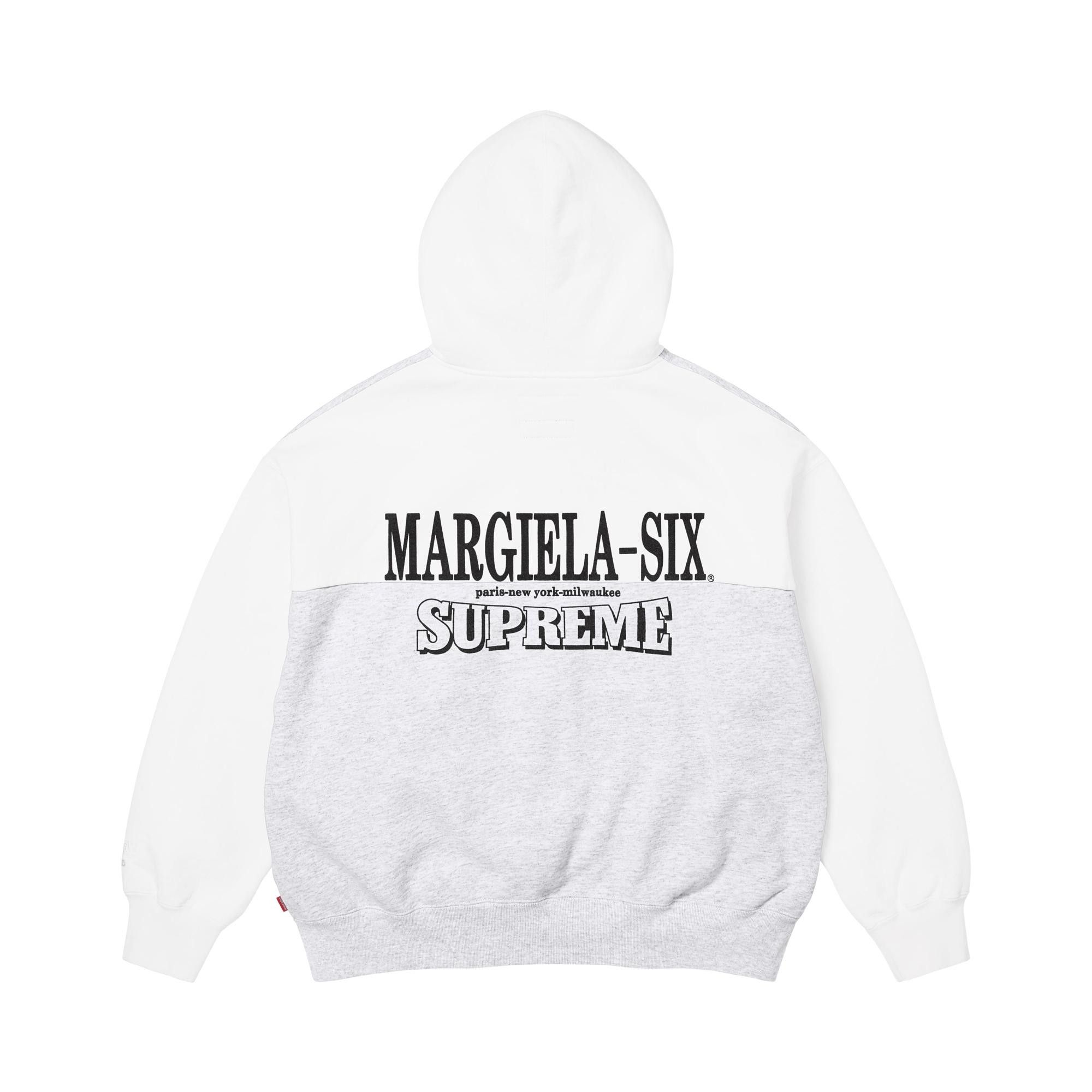 トップス Supreme x MM6 Eagle Zip Up Hooded S Supreme MM6 Maison Margiela Eagle Zip Up Hooded Sweatshirt White